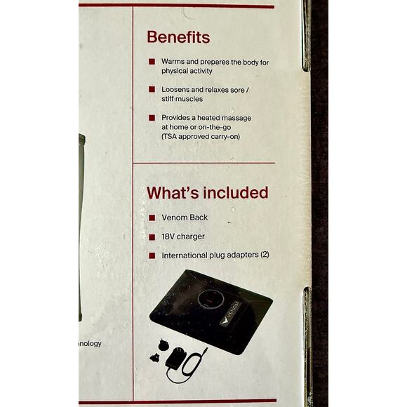 SEALED Hyperice Venom Back Wrap - Advanced Heat, Vibration, Massage Severe Pain - Picture 5 of 15